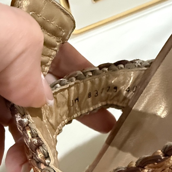 Stuart Weitzman Tan Braided Wedge Sandals - Picture 8 of 8
